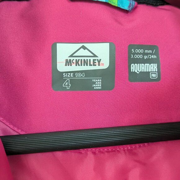 McKINLEY Girl Insulated Aquamax Winter Sport Snoboard Ski Snowsuit Bright Pink 4 - Picture 5 of 13